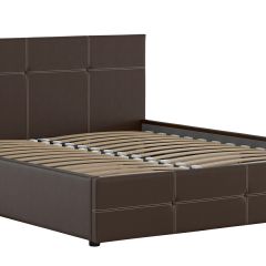 Кровать двойная Синди 160 + ортопед + ПМ + дно (арт. Марика 468 к/з (шоколад)) в Нягани - nyagan.mebel24.online | фото 2