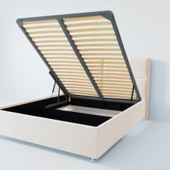 Кровать Корсика с ПМ 800 (экокожа белая) в Нягани - nyagan.mebel24.online | фото