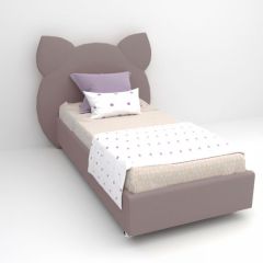 Кровать Котя с ортопедическим основанием 1200 (велюр темно-серый) в Нягани - nyagan.mebel24.online | фото