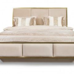 Кровать Lara 1800 с мягким изголовьем + основание (белый глянец) в Нягани - nyagan.mebel24.online | фото