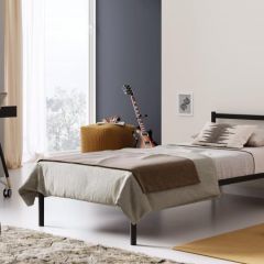Кровать Мета с ортопедическим основанием 900 (черный) в Нягани - nyagan.mebel24.online | фото