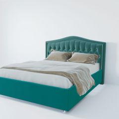 Кровать Нягань с ПМ 1200 (велюр бирюзовый) в Нягани - nyagan.mebel24.online | фото 2