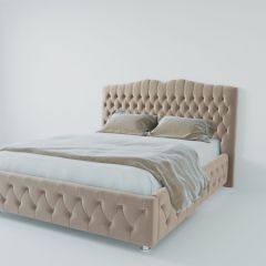 Кровать Нягань с ПМ 1200 (велюр светло-серый) в Нягани - nyagan.mebel24.online | фото