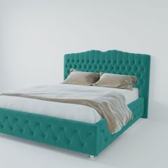Кровать Нягань с ПМ 2000 (велюр бирюзовый) в Нягани - nyagan.mebel24.online | фото 2