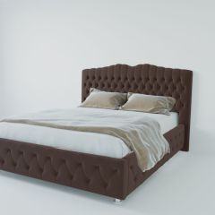 Кровать Нягань с ПМ 800 (экокожа коричневая) в Нягани - nyagan.mebel24.online | фото 2