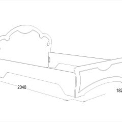 Кровать Ольга-10 МДФ (1600) без основания в Нягани - nyagan.mebel24.online | фото 2