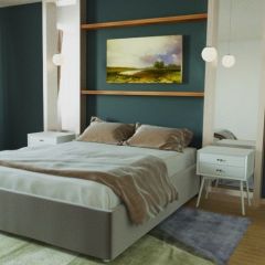 Кровать Подиум с ортопедическим основанием 1200 (велюр темно-серый) в Нягани - nyagan.mebel24.online | фото 3