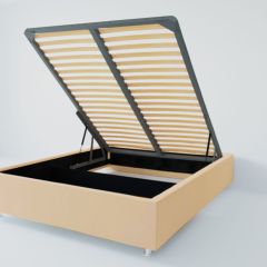 Кровать Подиум с ПМ 800 (экокожа бежевая) в Нягани - nyagan.mebel24.online | фото