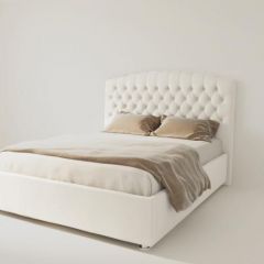Кровать Берлин без основания 800 (экокожа белая) в Нягани - nyagan.mebel24.online | фото
