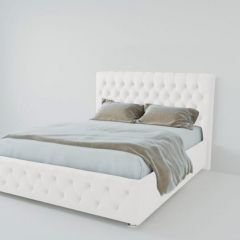 Кровать Версаль 1600 без основания (экокожа белый) в Нягани - nyagan.mebel24.online | фото