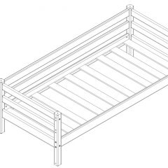 Кровать с задней защитой Соня (Вариант 2) в Нягани - nyagan.mebel24.online | фото 2