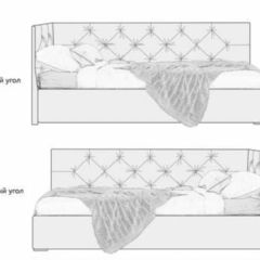 Кровать угловая Лилу интерьерная +основание (120х200) в Нягани - nyagan.mebel24.online | фото 2