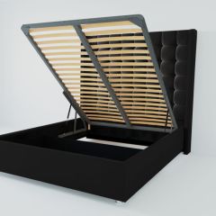 Кровать Венеция ЛЮКС с ПМ 1200 (экокожа кольт ч) в Нягани - nyagan.mebel24.online | фото