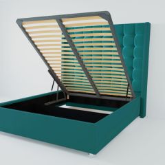 Кровать Венеция ЛЮКС с ПМ 2000 (велюр бирюзовый) в Нягани - nyagan.mebel24.online | фото