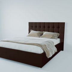 Кровать Венеция с ПМ 1200 (экокожа коричневая) в Нягани - nyagan.mebel24.online | фото 2