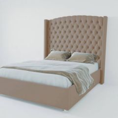 Кровать Версаль ЛЮКС с ПМ 1400 (велюр темно-серый) в Нягани - nyagan.mebel24.online | фото