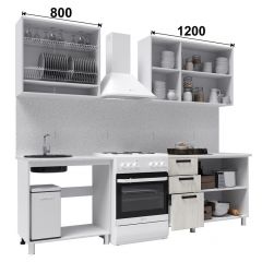 Кухня ДИОР 2 м б/стекла (белый/дуб крафт золотой) в Нягани - nyagan.mebel24.online | фото 2