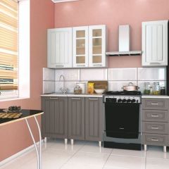 Кухня модульная Луксор серый-белый в Нягани - nyagan.mebel24.online | фото