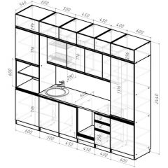 Кухонный гарнитур Адажио люкс 3000 мм в Нягани - nyagan.mebel24.online | фото 2