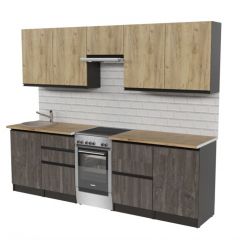 Кухонный гарнитур Адажио мега 2500 мм в Нягани - nyagan.mebel24.online | фото 4