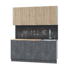 Кухонный гарнитур Асти-дуб сонома 1,8 в Нягани - nyagan.mebel24.online | фото 2