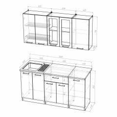 Кухонный гарнитур Инна стандарт 1600 в Нягани - nyagan.mebel24.online | фото 3