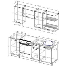 Кухонный гарнитур Лада 2000 (Стол. 26мм) в Нягани - nyagan.mebel24.online | фото 2