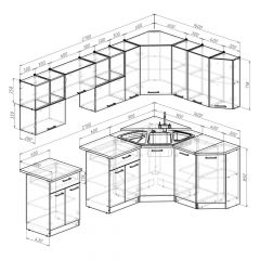 Кухонный гарнитур Лариса оптима 5 2700х1600 мм в Нягани - nyagan.mebel24.online | фото 2