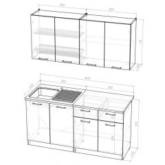 Кухонный гарнитур Лариса стандарт 2 1600 мм в Нягани - nyagan.mebel24.online | фото 2