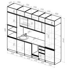 Кухонный гарнитур Лоретта люкс 3000 мм в Нягани - nyagan.mebel24.online | фото 2