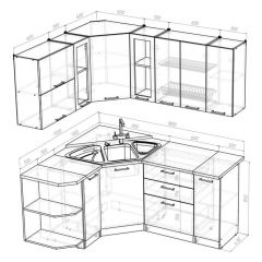 Кухонный гарнитур Лоретта оптима 1500х1800 мм в Нягани - nyagan.mebel24.online | фото 2