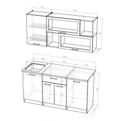 Кухонный гарнитур Лоретта стандарт 1600 мм в Нягани - nyagan.mebel24.online | фото 2