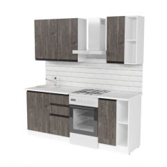 Кухонный гарнитур Ноктюрн медиум 1400 мм в Нягани - nyagan.mebel24.online | фото 3