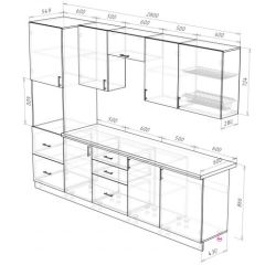 Кухонный гарнитур Прованс (2.8 м) с карнизом в Нягани - nyagan.mebel24.online | фото 3