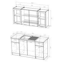 Кухонный гарнитур Сабрина стандарт 1600 в Нягани - nyagan.mebel24.online | фото 3