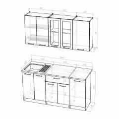 Кухонный гарнитур Светлана стандарт 1600 в Нягани - nyagan.mebel24.online | фото 3