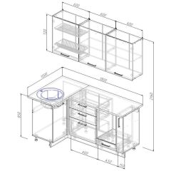 Кухонный гарнитур угловой Пайн 1000х1800 (Стол. 26мм) в Нягани - nyagan.mebel24.online | фото 2