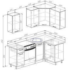 Кухонный гарнитур угловой Вегас 2000*1200 (Стол. 26мм) в Нягани - nyagan.mebel24.online | фото 3