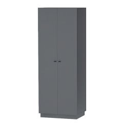 Квадро ШК-1 Шкаф 2дв. (ЛДСП графит) в Нягани - nyagan.mebel24.online | фото