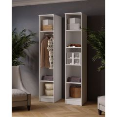 ЛАРС Пенал Белый/Дуб крафт золотой в Нягани - nyagan.mebel24.online | фото 2