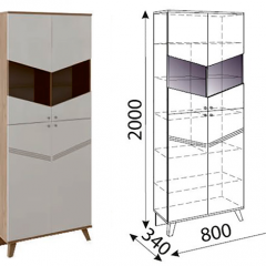 Лимба (гостиная) М02 Шкаф-витрина в Нягани - nyagan.mebel24.online | фото