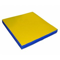 Мат гимнастический 1х1х0,05м цв. синий-желтый в Нягани - nyagan.mebel24.online | фото 1