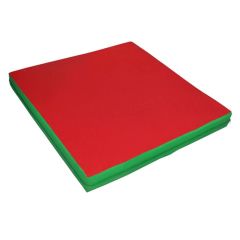 Мат гимнастический 1х1х0,08м цв. зеленый-красный в Нягани - nyagan.mebel24.online | фото 1