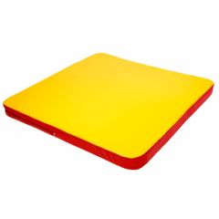 Мат гимнастический 1,36х1,36х0,08м складной закругленные углы цв. красный-желтый (для ДСК Игрунок) в Нягани - nyagan.mebel24.online | фото