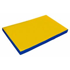Мат гимнастический 2х1х0,1м цв. синий-желтый в Нягани - nyagan.mebel24.online | фото
