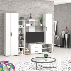 Шкаф Торонто (Белый текстурный) в Нягани - nyagan.mebel24.online | фото 2