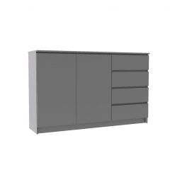 МОРИ МК 1600.1 Комод (графит) в Нягани - nyagan.mebel24.online | фото 2