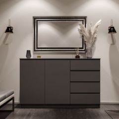 МОРИ МК 1600.1 Комод (графит) в Нягани - nyagan.mebel24.online | фото