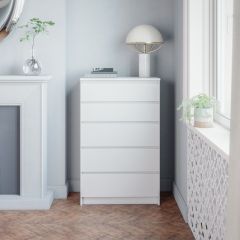 МОРИ МК 700.5 Комод (белый) в Нягани - nyagan.mebel24.online | фото