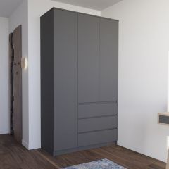 МОРИ МШ 1200.1 Шкаф (графит) в Нягани - nyagan.mebel24.online | фото